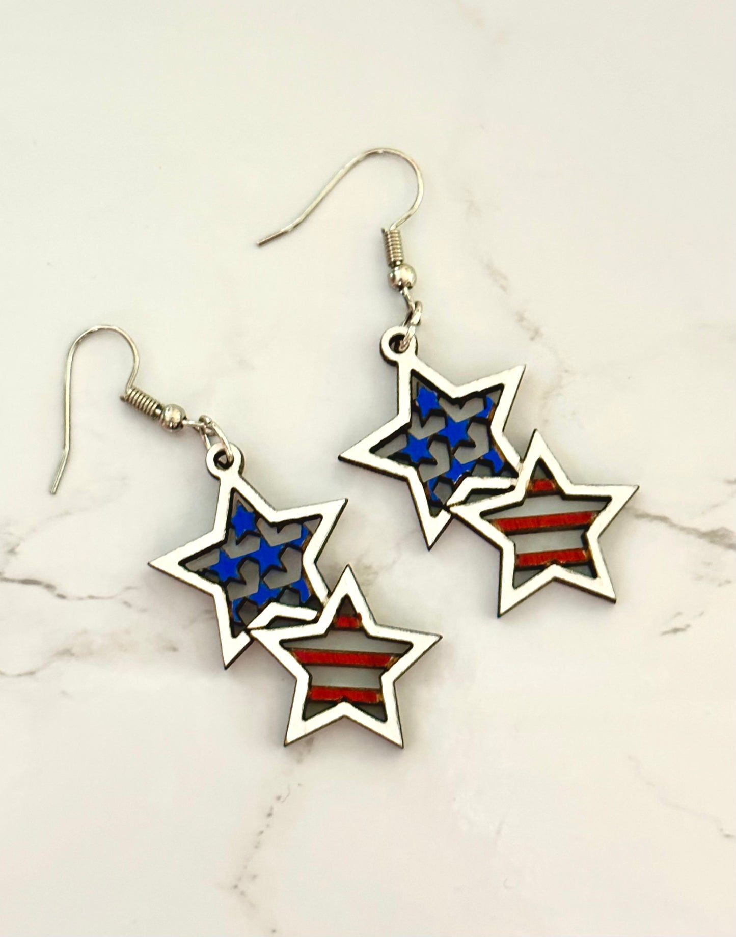 Star Spangled Independents Day Earring