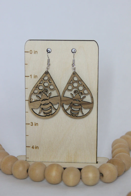 Honey Comb Bee Earring