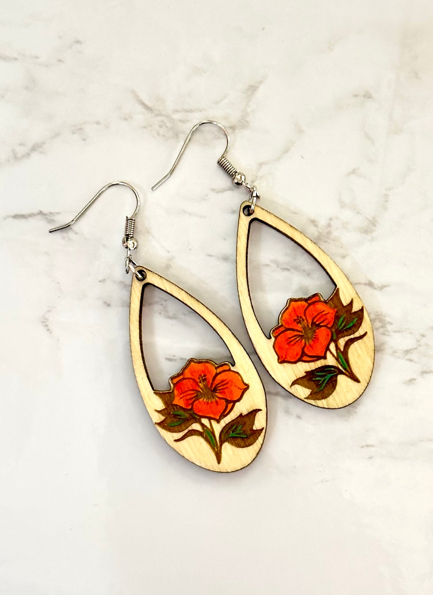 Hibiscus Flower Earring