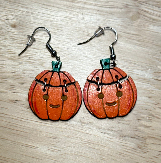 Cute Smile Pumpkin Earrings