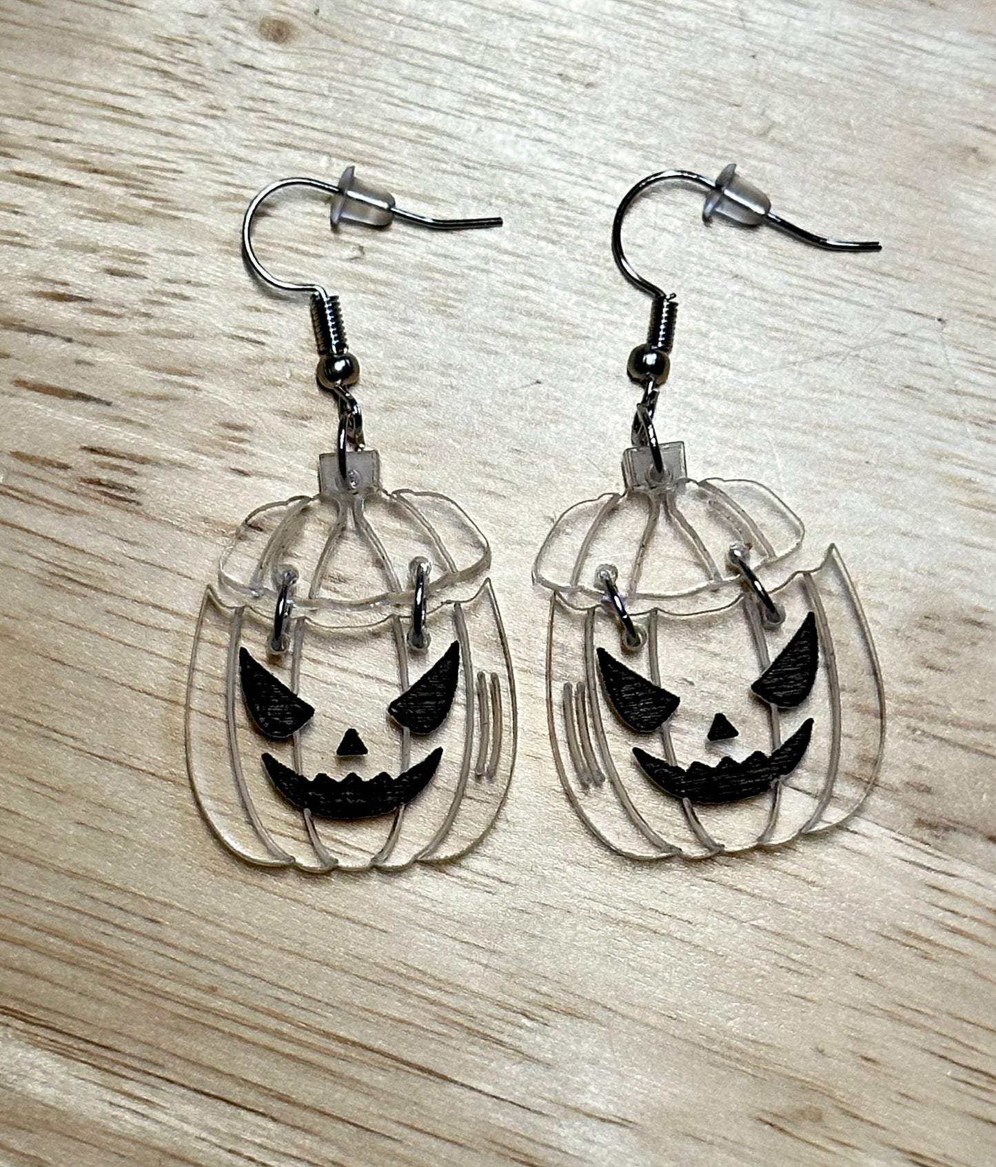 Scary Face Pumpkin Earrings