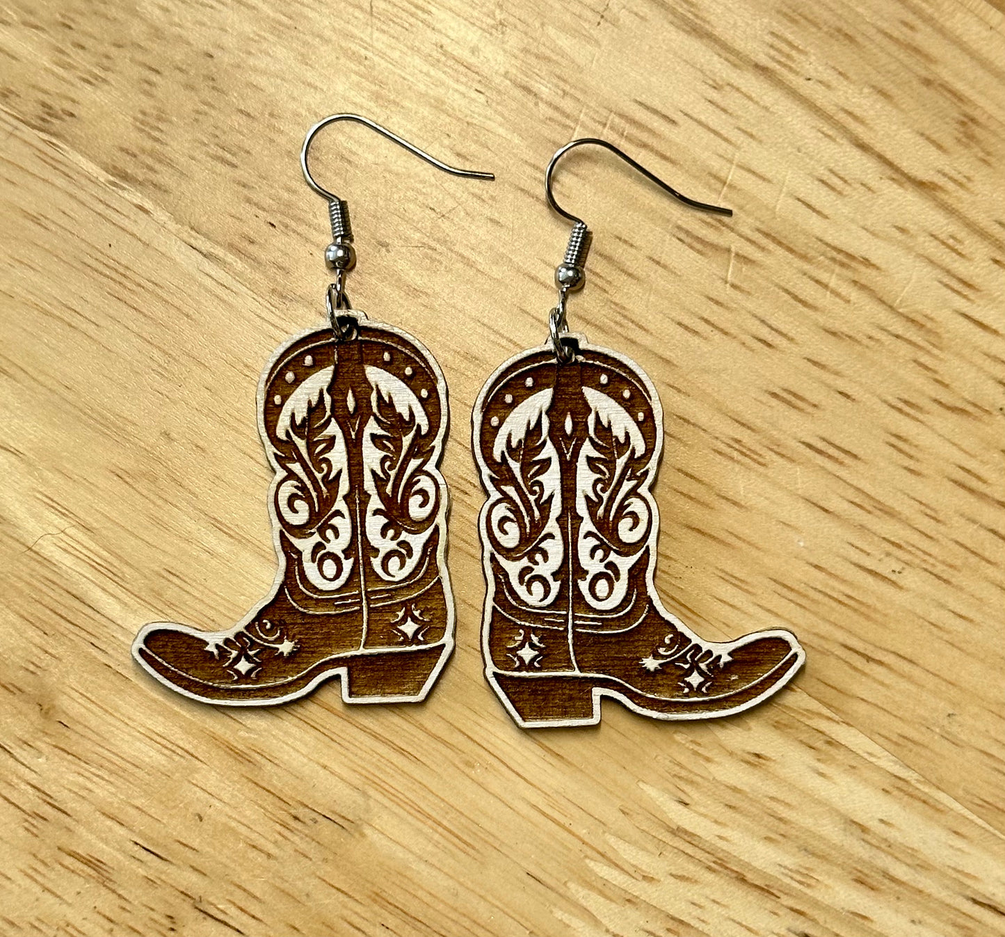 Cow Girl Boot Earrings