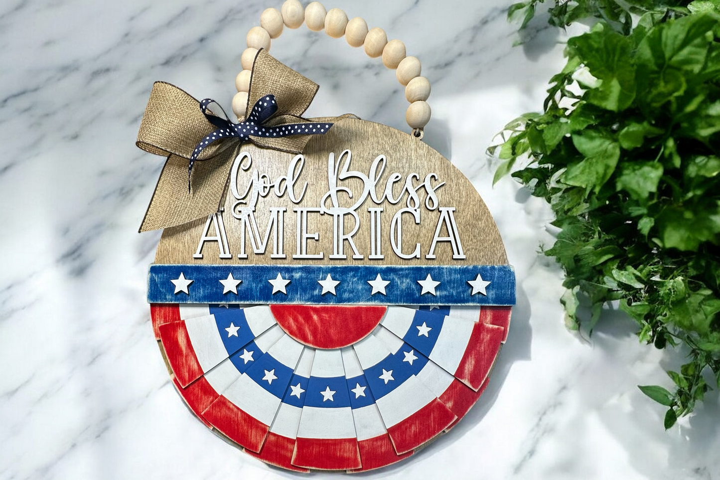 God Bless America Bunting Flag