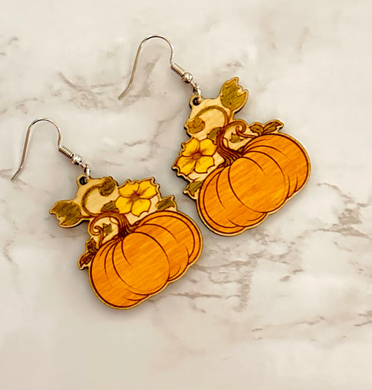 Fall Pumpkin Earrings