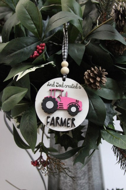 God Made A Farmer Ornament