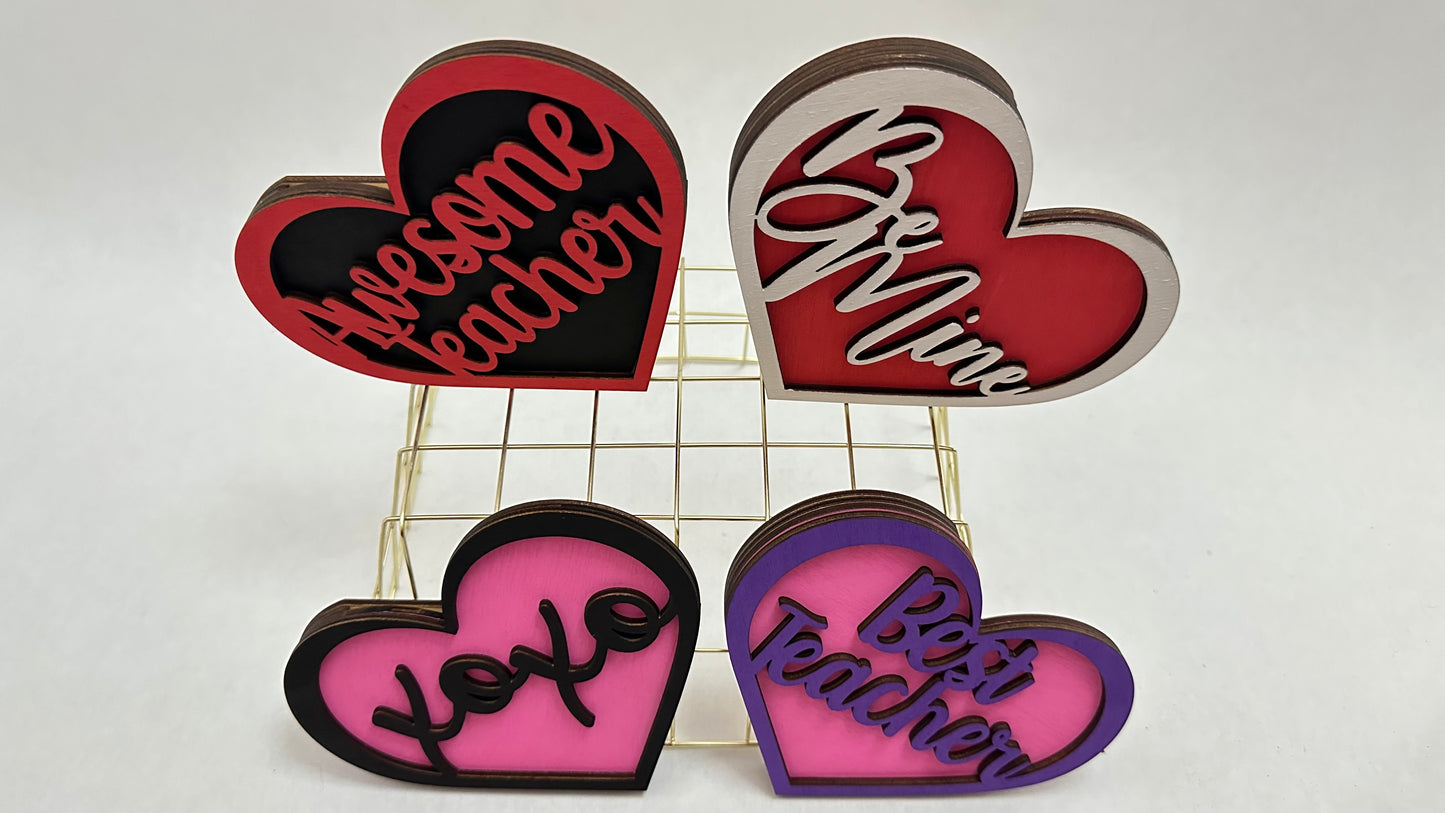 Valentine gift card shelf sitter