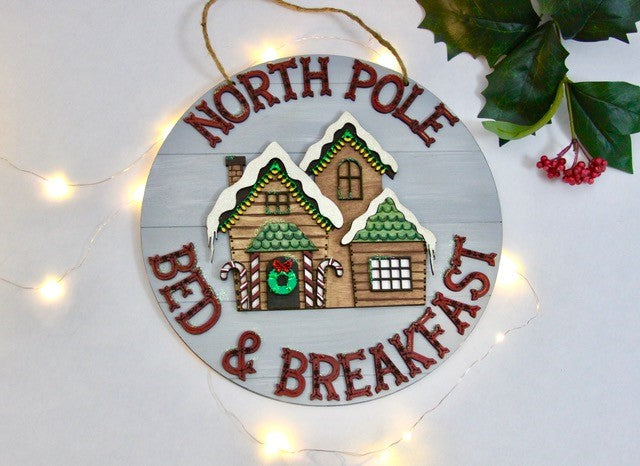 North Pole Bed and Breakfast Door Round